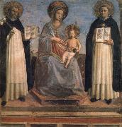 Fra Beato Madonna and Child with St Dominic and St Thomas Aquinas painting